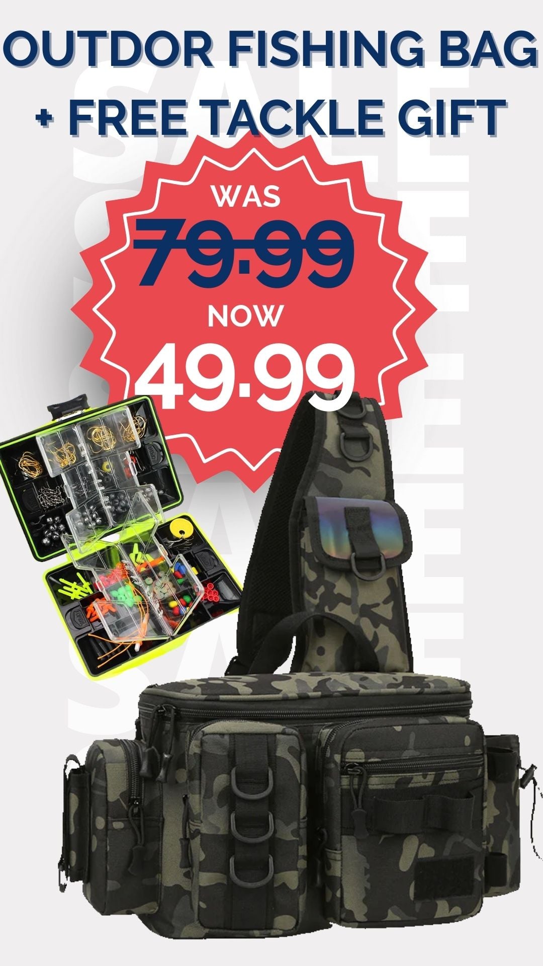 🎣 Multifunctional Outdoor Fishing Bag + FREE Tackle Kit