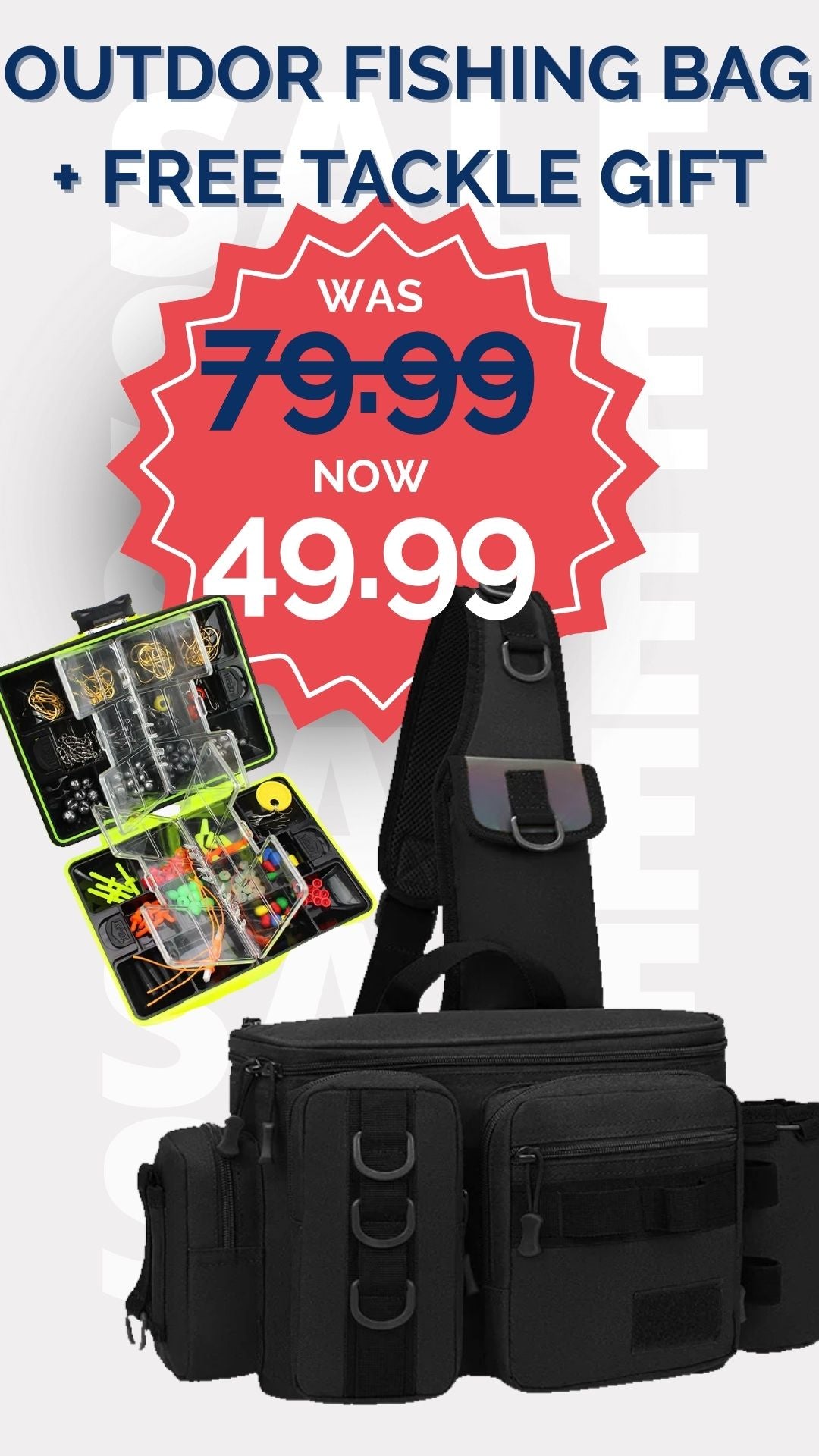 🎣 Multifunctional Outdoor Fishing Bag + FREE Tackle Kit