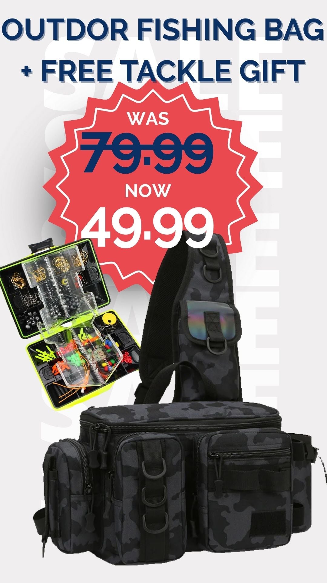 🎣 Multifunctional Outdoor Fishing Bag + FREE Tackle Kit