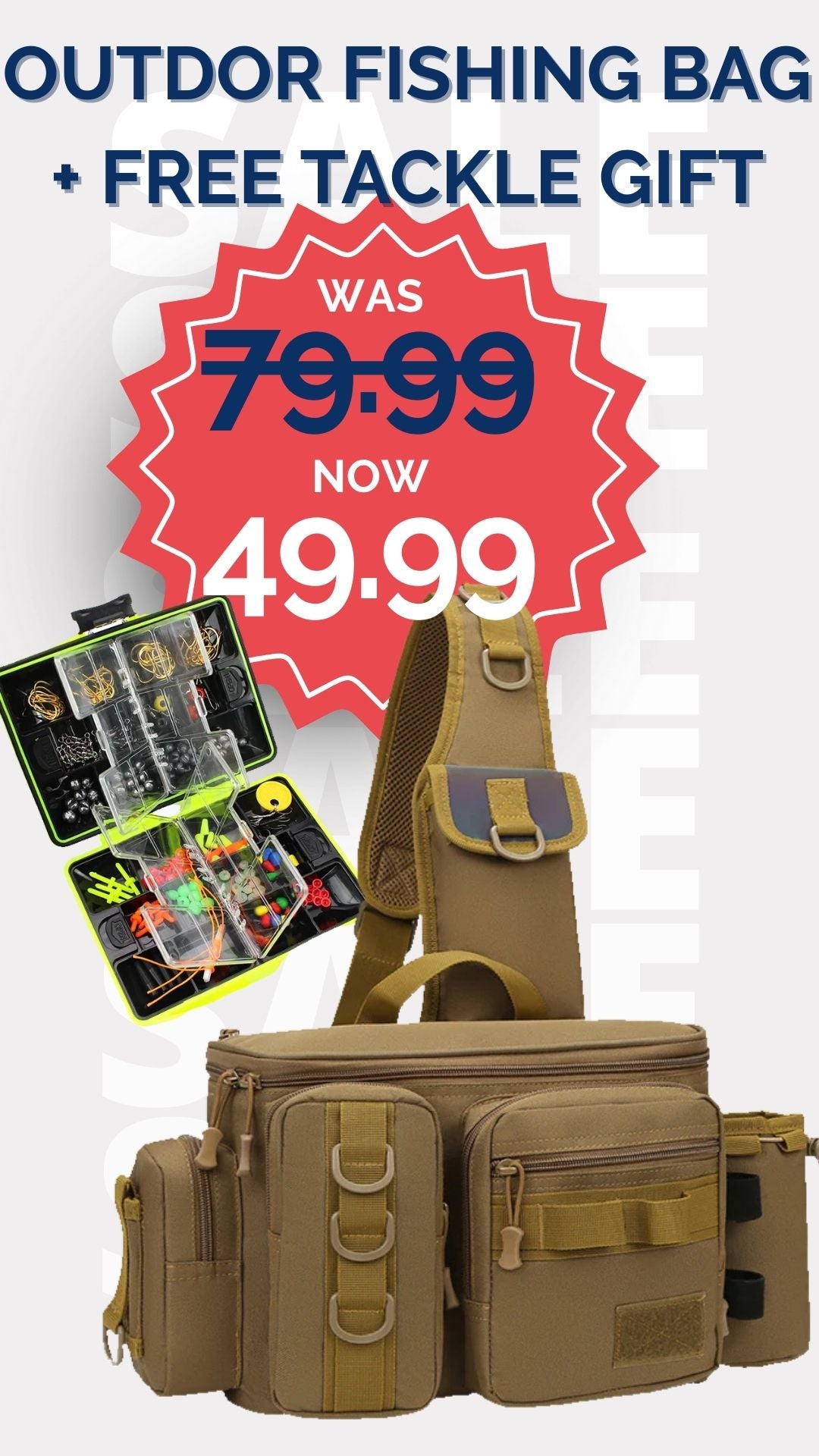 🎣 Multifunctional Outdoor Fishing Bag + FREE Tackle Kit